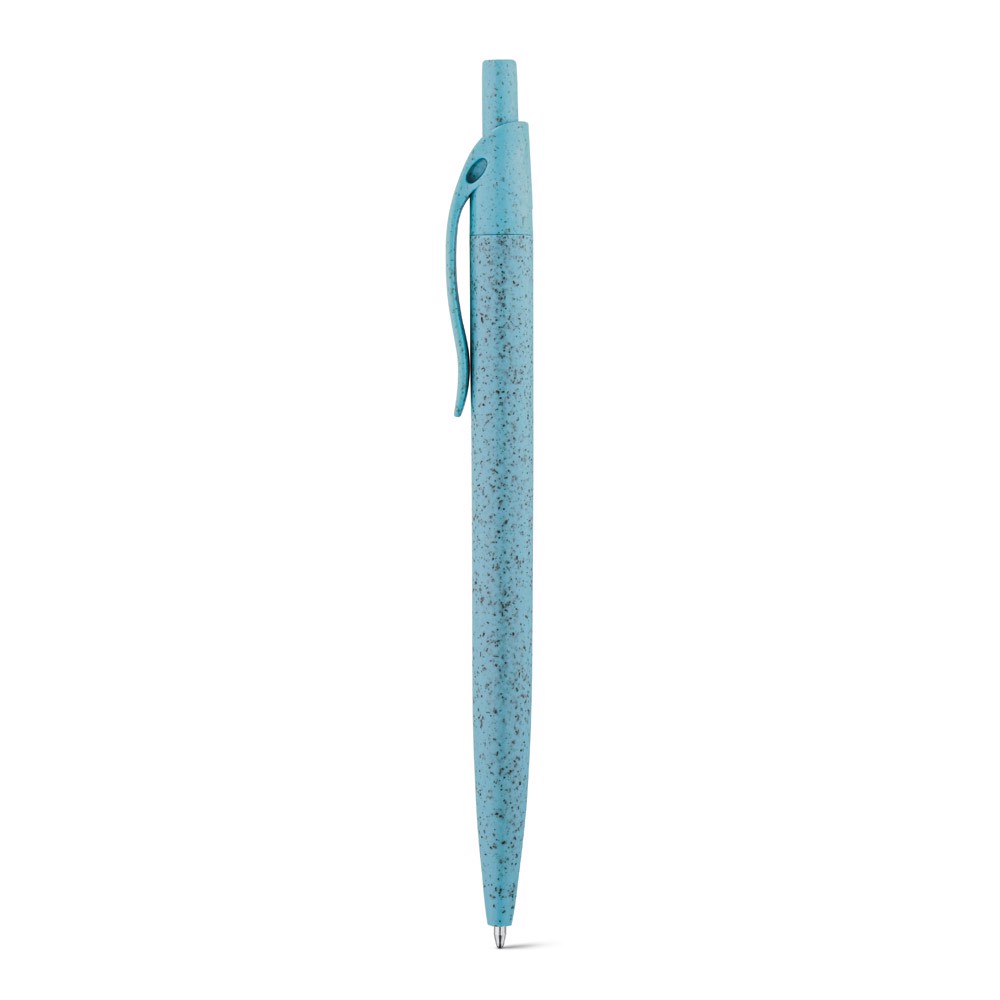 CAMILA. Kuličkové pero z pšeničné slámy a ABS - Světle Modrá