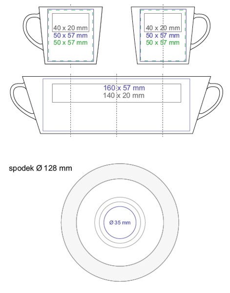 Cup Victor Set 210ml white - White / 120 ml