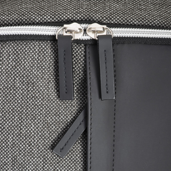 Zaino Porta Pc In Ecopelle E Policotone - Grigio / Nero
