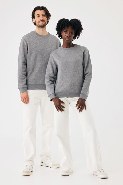 Mikina IQONIQ Torla z recyklované bavlny - Light Heather Anthracite / XS