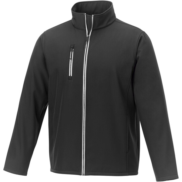 Orion men's GRS recycled softshell jacket - Black / 2XL
