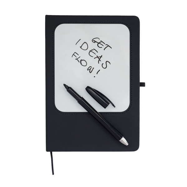 Blanko notebook with a white erasable board