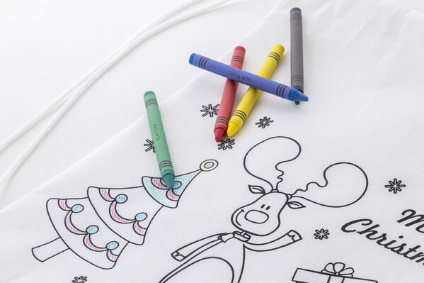 Colouring Christmas Drawstring Bag Julfar Bag A