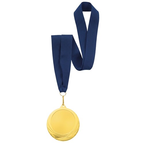 MEDALHA DE OURO "ZEUS" LANYARD MARINHO -