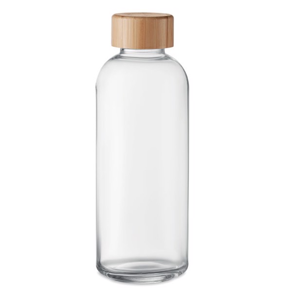 Glass bottle 650ml bamboo lid Frisian