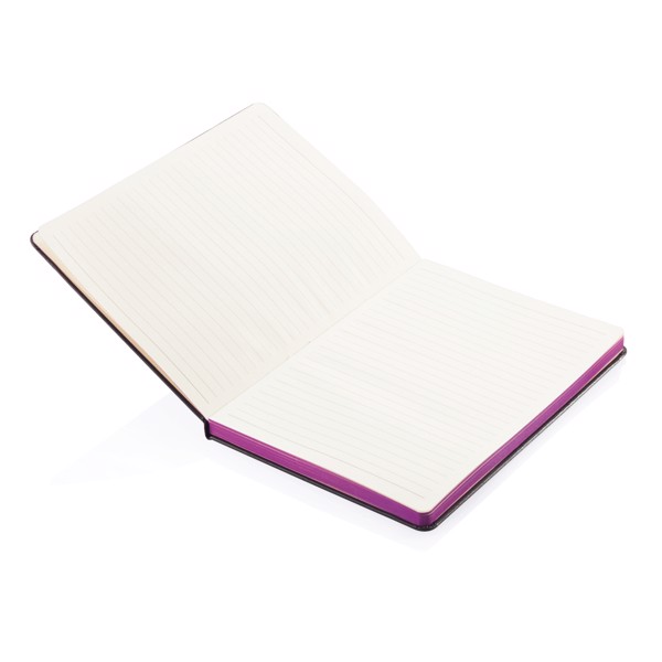 Deluxe hardcover A5 notebook with coloured side