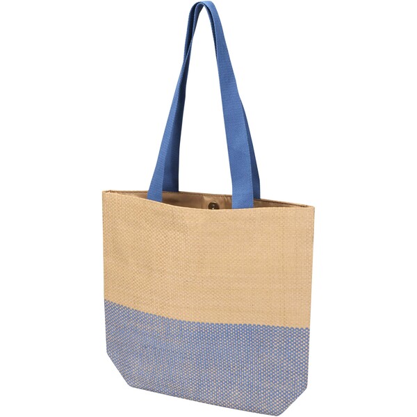 Rhythm straw paper tote bag 10L - Ocean Blue