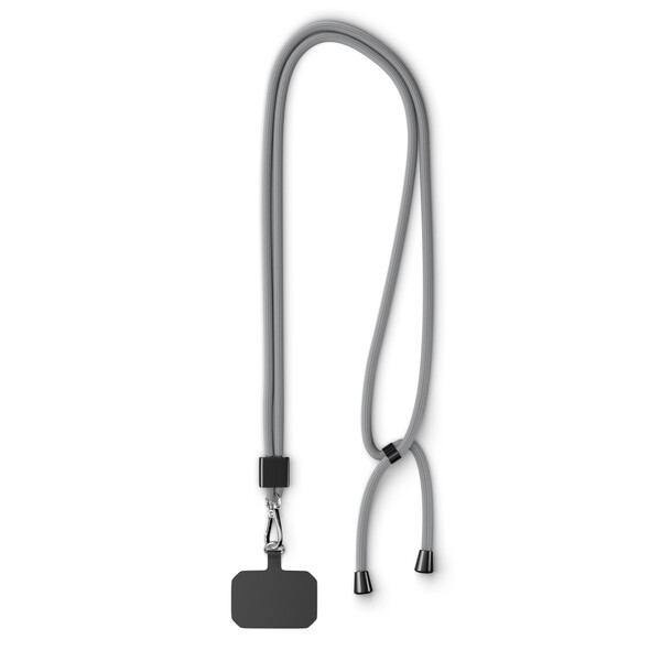 Crossbody, trendy 2-tone cord phone holder made of polyester - Cool Grey 6 C / Black accessories