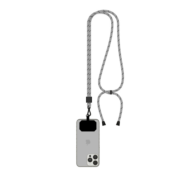 Dvoubarevný držák telefonu Crossbody z materiálu recyklovaný polyester (rPET) - Chladná šedá 6c / Černá / Černá příslušenství