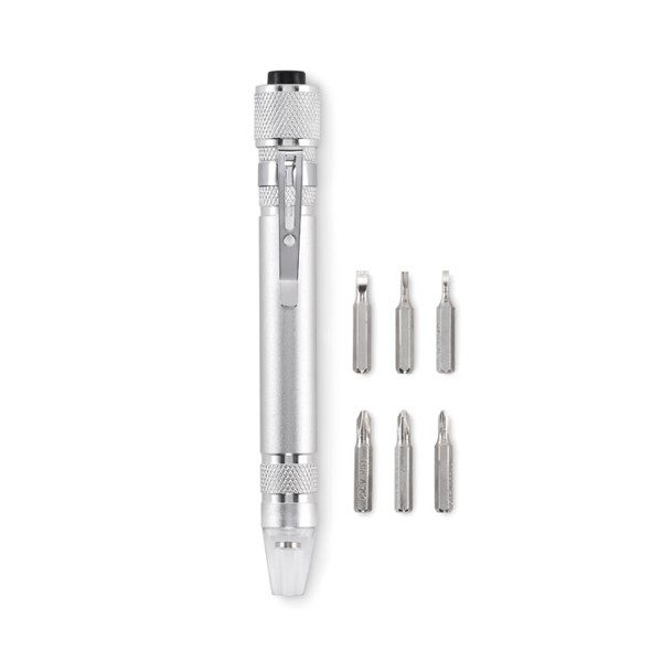 recycled multi tool pen Tubular - Silver