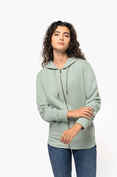 Unisex Eco-Friendly French Terry Zipped Hooded Sweatshirt - Black / 4XL