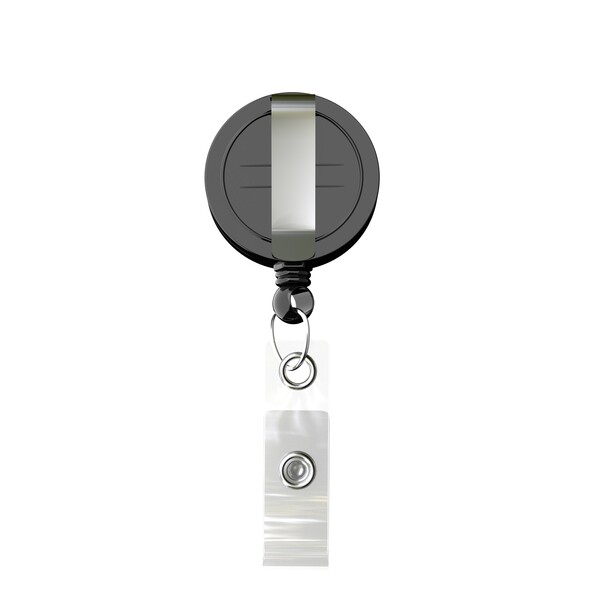 Okrugli badge reel s mehanizmom za izvlačenje i logotipom YC promjera 2 cm