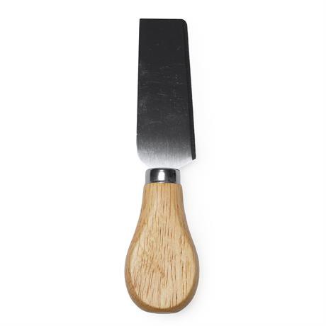 Personalised cheese set with stainless steel tools and wooden handle in eco case