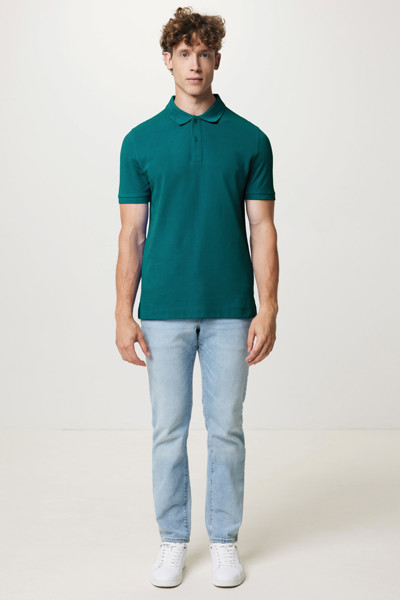 Polo en coton piqué et recyclé Iqoniq Yosemite - Verdigris / XL