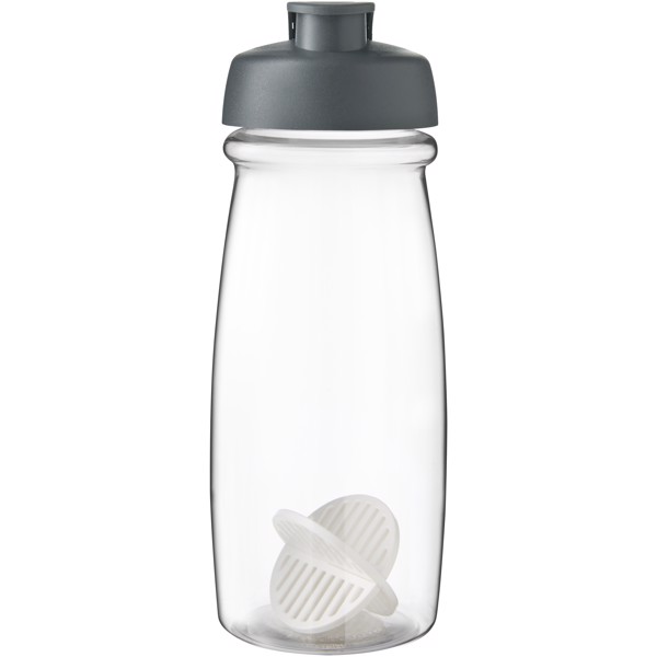 H2O Active® Pulse 600 ml shaker bottle - Grey / Transparent