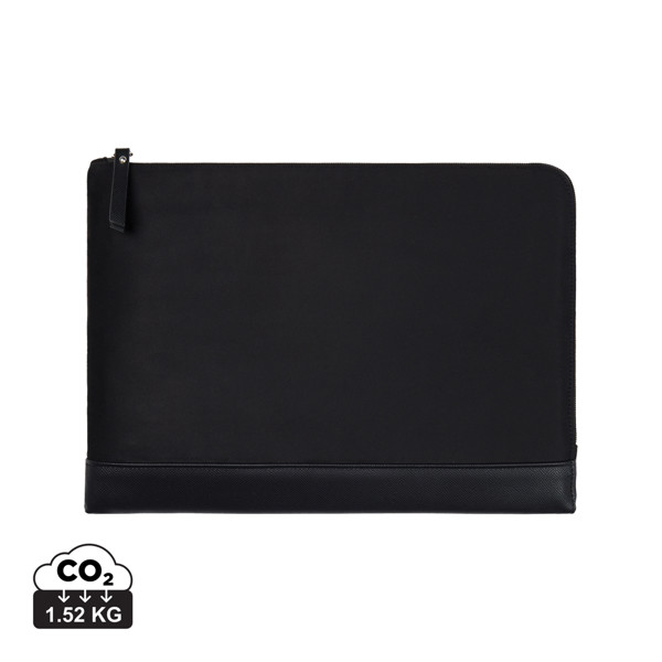 VINGA Marlow 16" Laptop Sleeve aus RCS recyceltem Polyester - Schwarz