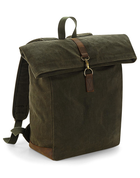 Heritage Waxed Canvas Backpack - Black / ONE SIZE