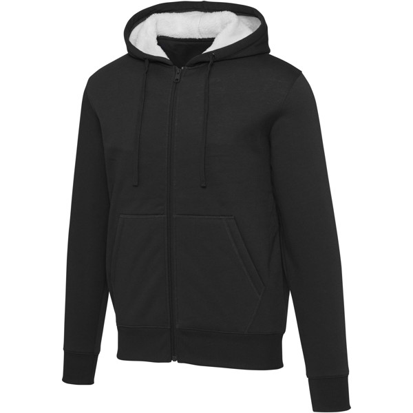 Natron sherpa full-zip hoodie - Black / 2XS