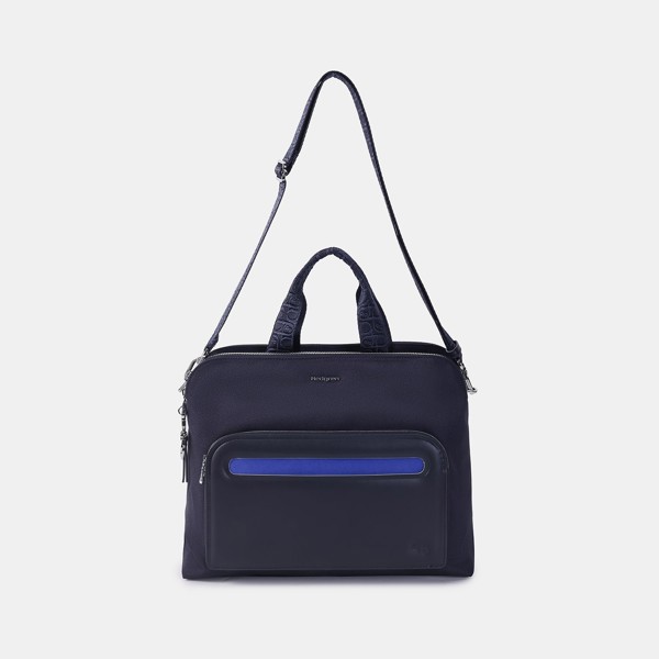 LUNGO | Geantă tote + RFID - Hedgren - Peacot Blue