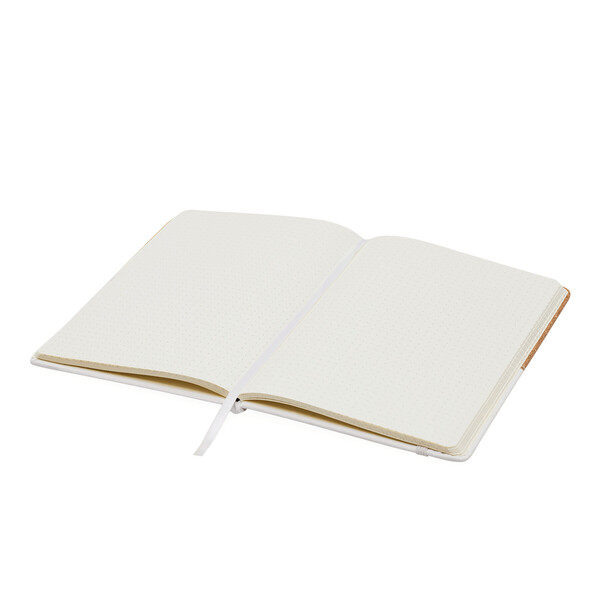 Notebook in DIN A5 size CORKY - brown / white