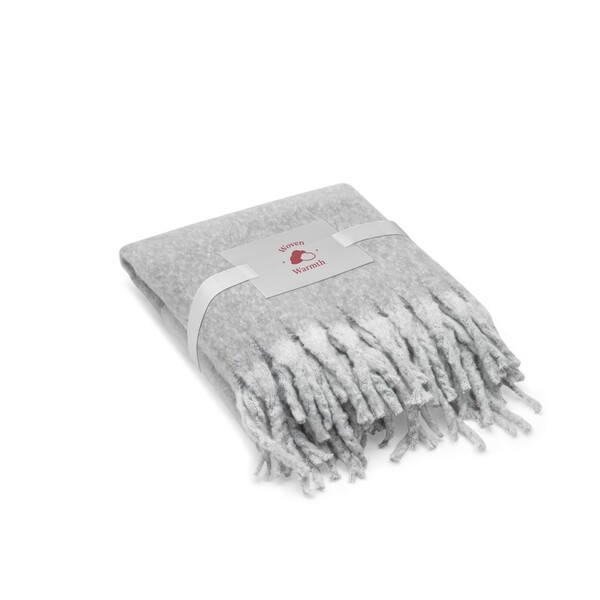 COMFY. Deka od recikliranog poliestera (100% rPET) (300 g/m²), s osjećajem poput mohera - Siva