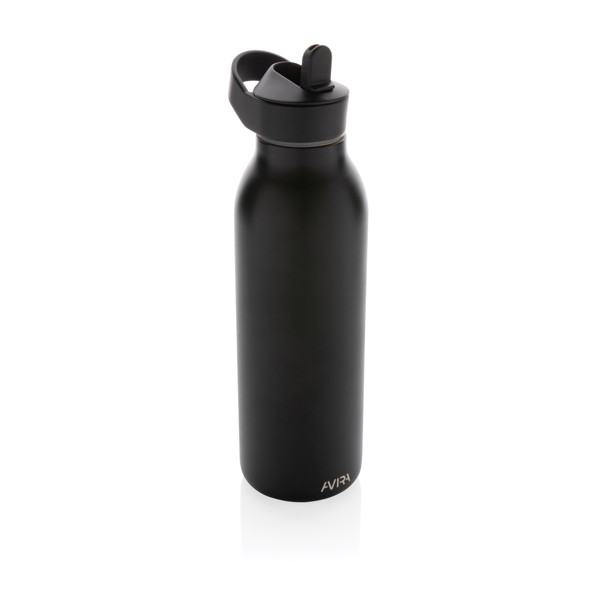 Avira Ara RCS fliptop fľaša z rec. Nehrdz. ocele 500 ml - Čierna