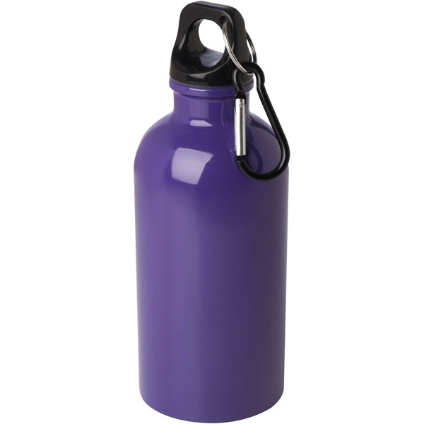 Borraccia da 400 ml in acciaio inossidabile certificato RCS a parete singola con moschettone Oregon - Viola