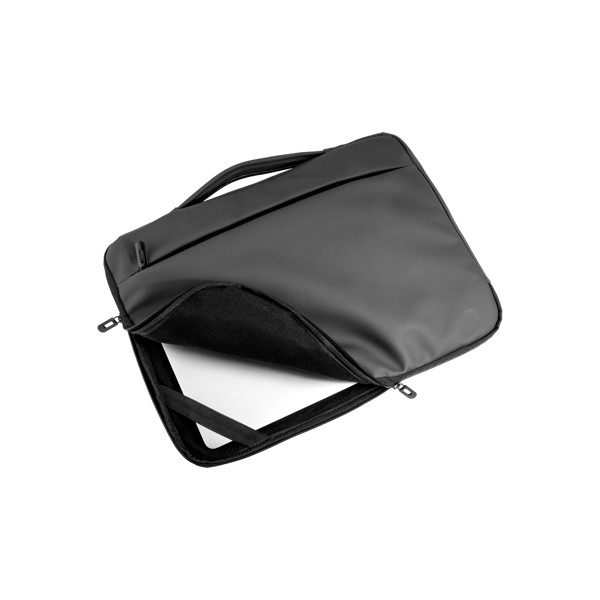 Briefcase (17") In Soft Pu Water Resistant - Black