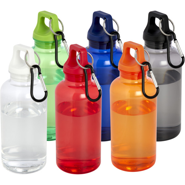 Oregon 400 ml RCS certificeret vandflaske af genvundet plast med karabinhage - Hvid