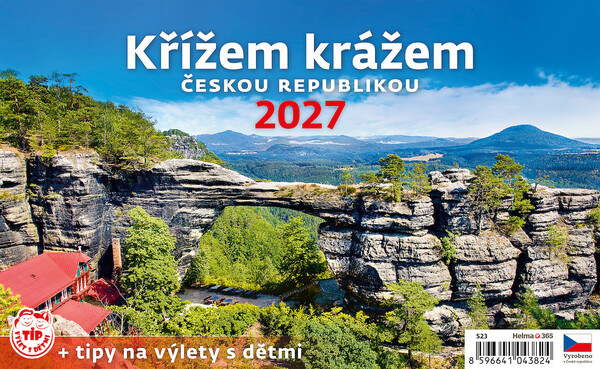 Stolní kalendář 55 turistických NEJ Čech, Moravy a Slezska 2027