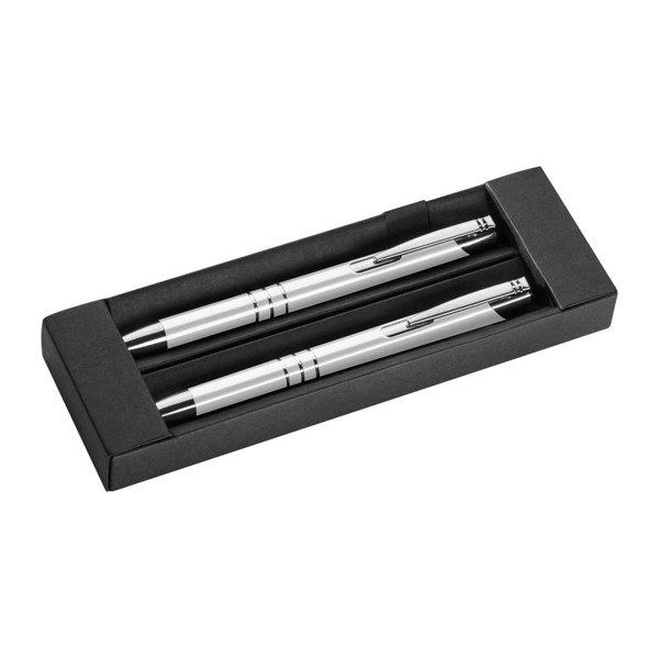 Metal Writing Set Claremont - White