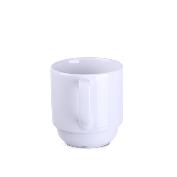 Torino porcelain mug, stackable, 82 mm diameter