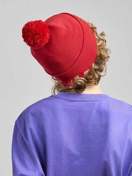 Wind-S with pompom - White