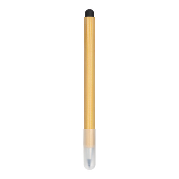 Long-Lasting Erasable Bamboo Ruler Pencil With Touch Screen Eraser And Plastic Cap