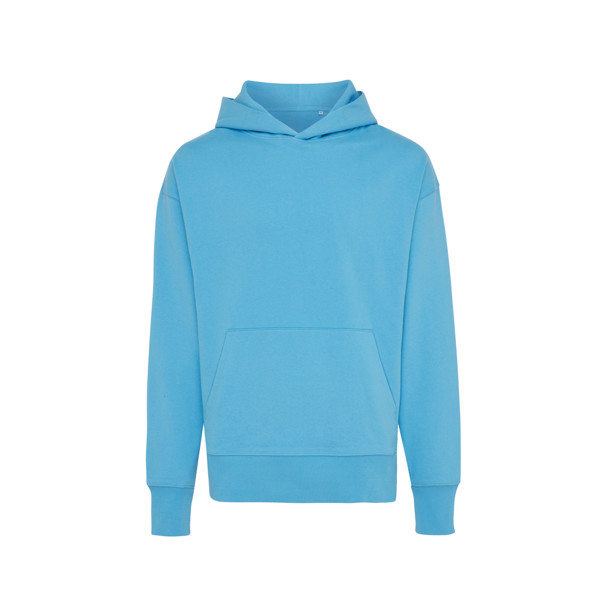 Sweat à capuche en coton recyclé Iqoniq Yoho - Tranquil Blue / M