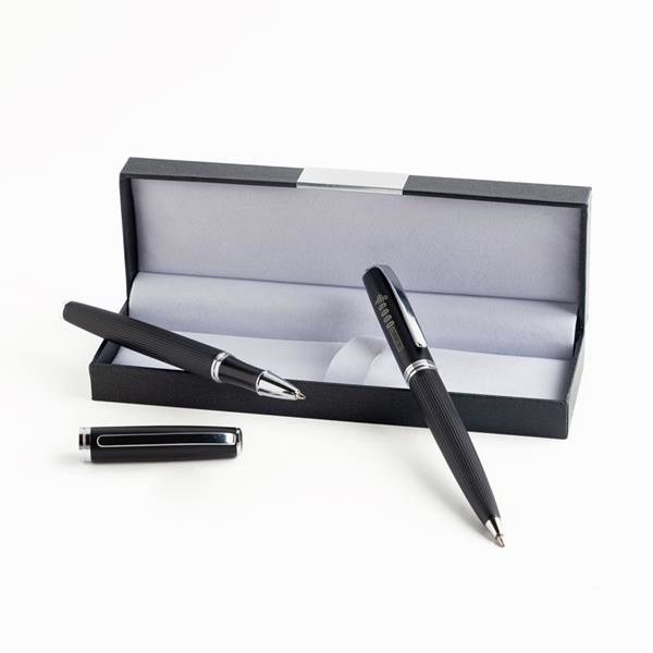 Conjunto De Roller E Esferográfica Em Metal,Estojo De Oferta