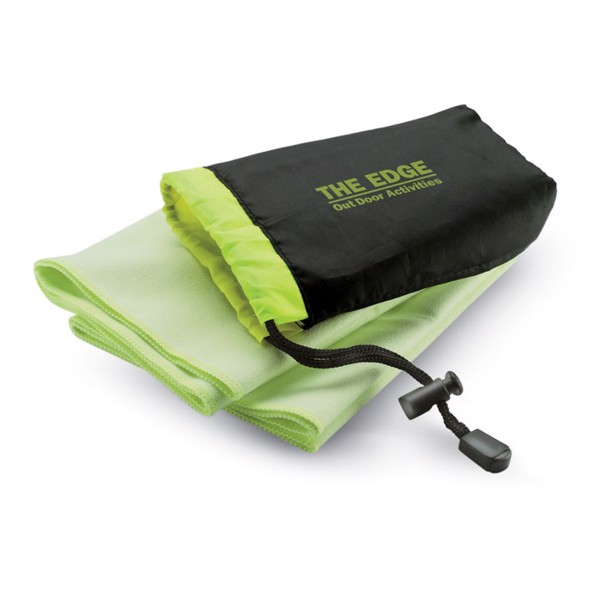 Sport towel in nylon pouch Drye - Green