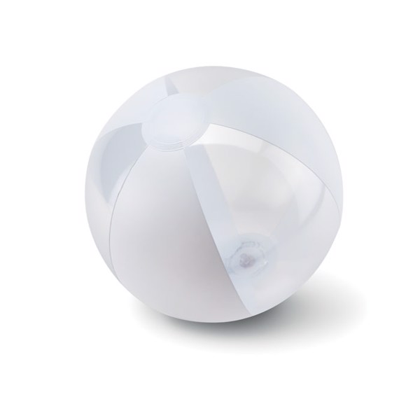 Ballon de plage gonflable (Blanc, PVC 0,17 mm, 61g) comme cadeaux  publicitaires Sur