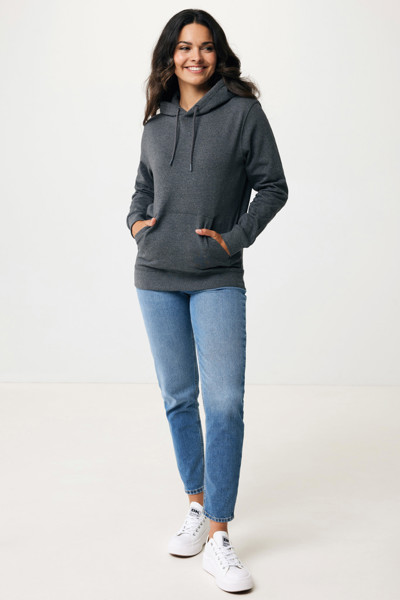 Iqoniq Torres recycled cotton hoodie undyed - Heather Anthracite / S