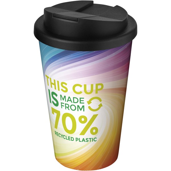 Brite-Americano® Eco 350 ml spill-proof insulated tumbler - Black