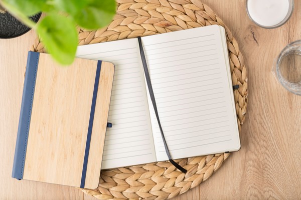 Notitieboek Dorita | Bamboe | A5 | Gelinieerd - zwart