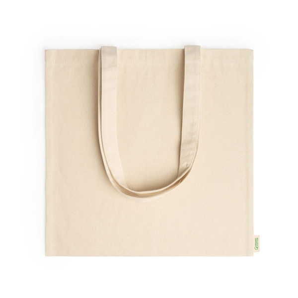 Bolsa tote personalizada de algodón orgánico 300 g/m² con asas largas