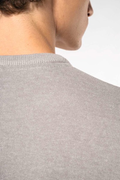 Men's Crew Neck Jumper - Grey Melange / 2XL