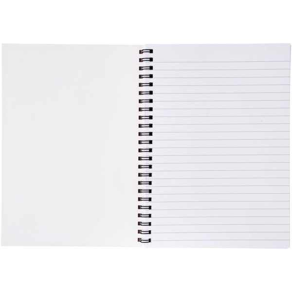 Desk-Mate® A5 notebook synthetic cover - White / Solid Black