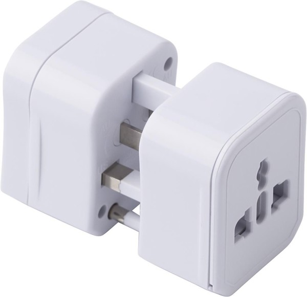 Adaptador de viagem ABS Coby - White