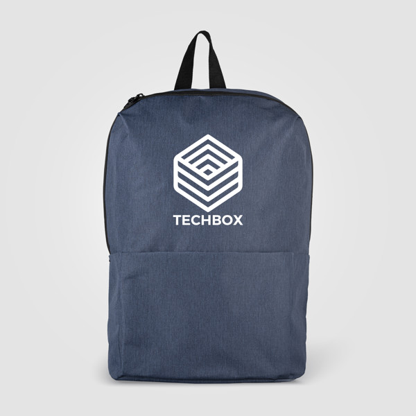 Sac Summit à dos rPET confortable avec sangles - 18 L - Bleu marine / Transfert de chaleur