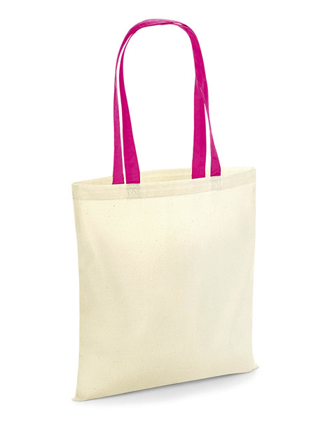 Bag For Life - Contrast Handles - Natural / Black / ONE SIZE