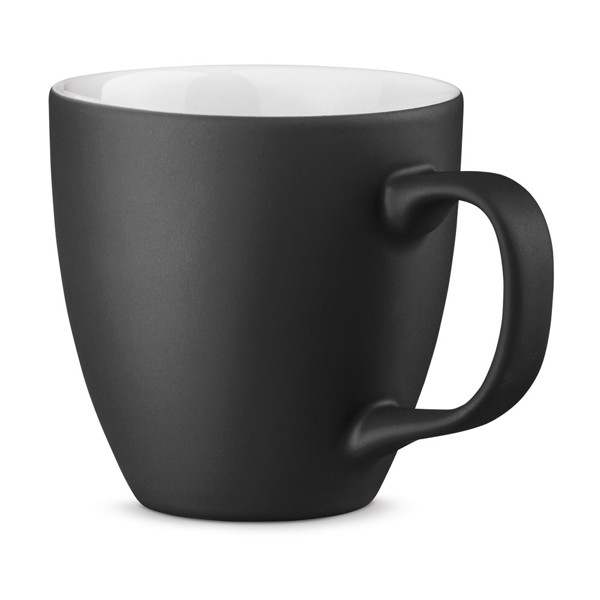 PANTHONY MAT. Hrnček z hydroglazovaného porcelánu s objemom 450 ml - Čierna