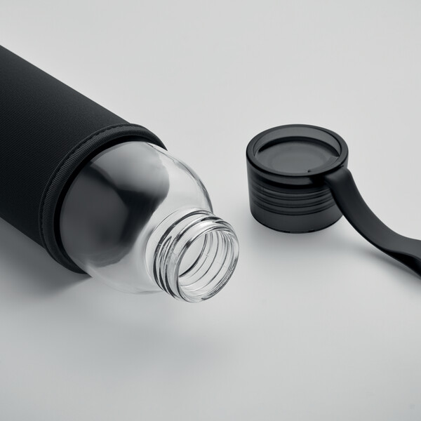 Recycled glass bottle 500 ml Ebor - Black