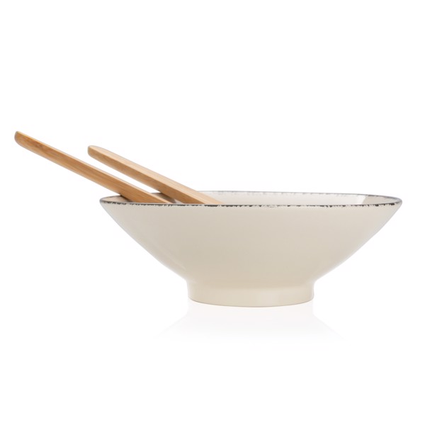 XD - Ukiyo salad bowl with bamboo salad server